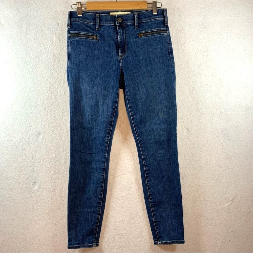 GAP Womens True Skinny Ankle Jeans Sz 28R Zipper Details